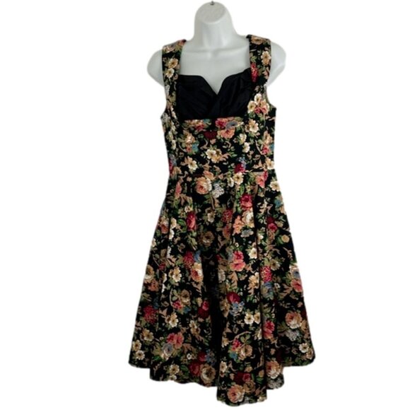 Lindy Bop Floral A-Line 50s-Style Dress - Picture 1 of 8